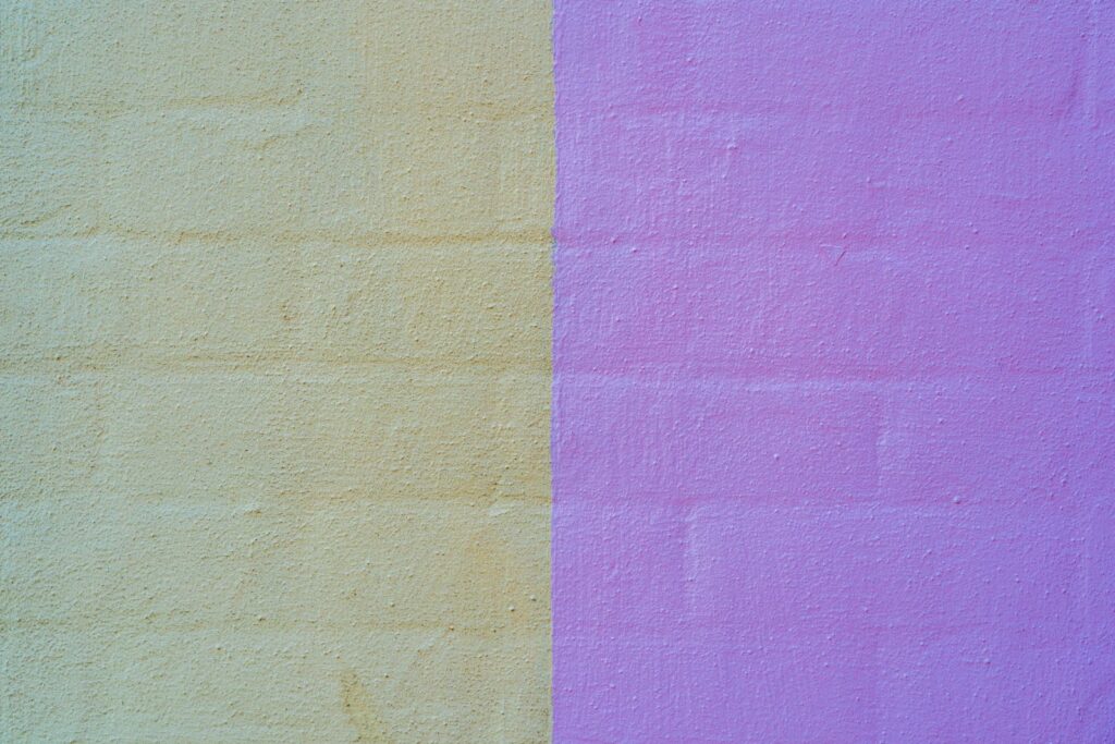 Purple and white painted wall