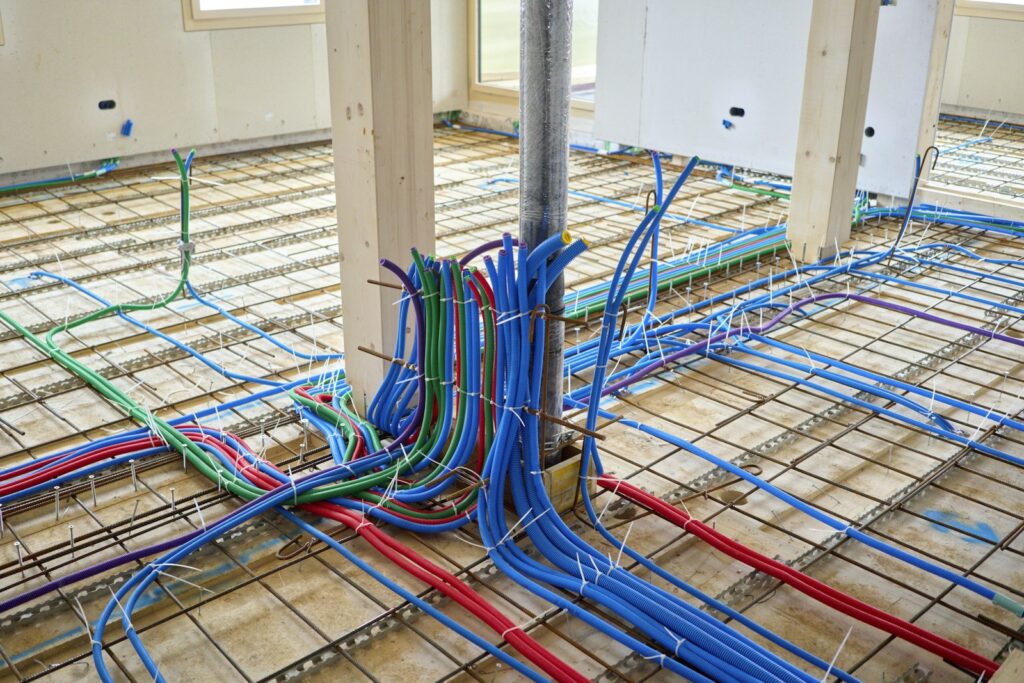 A group of colorful wires