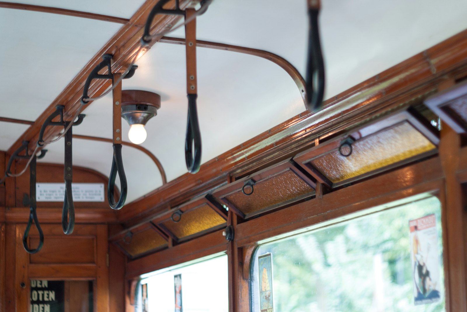 Brown and white car interior