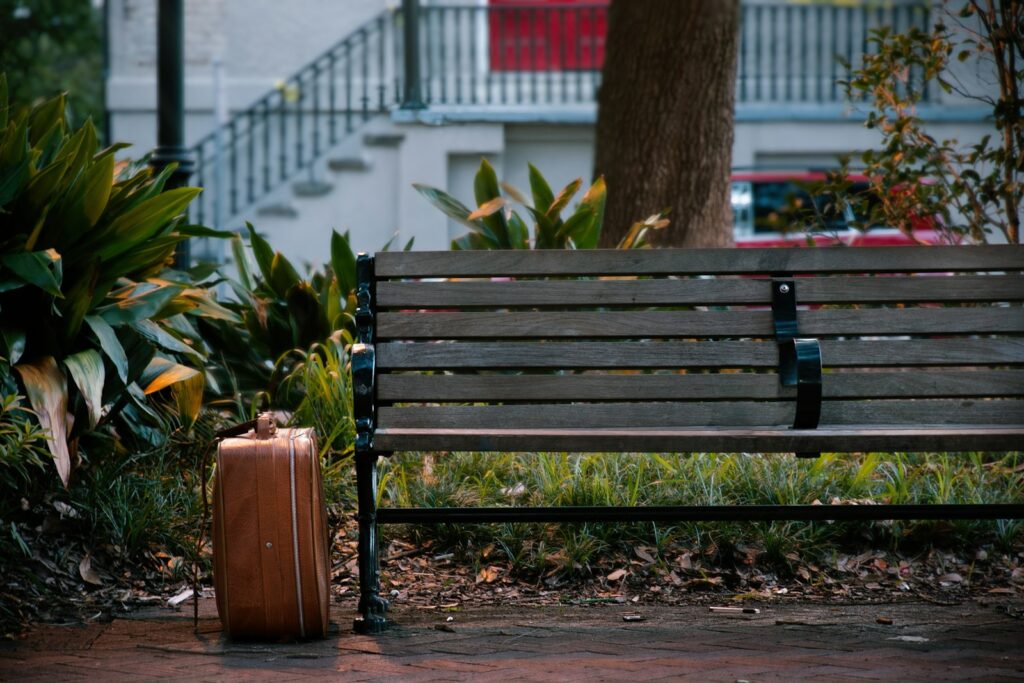 A bench sits unoccupied