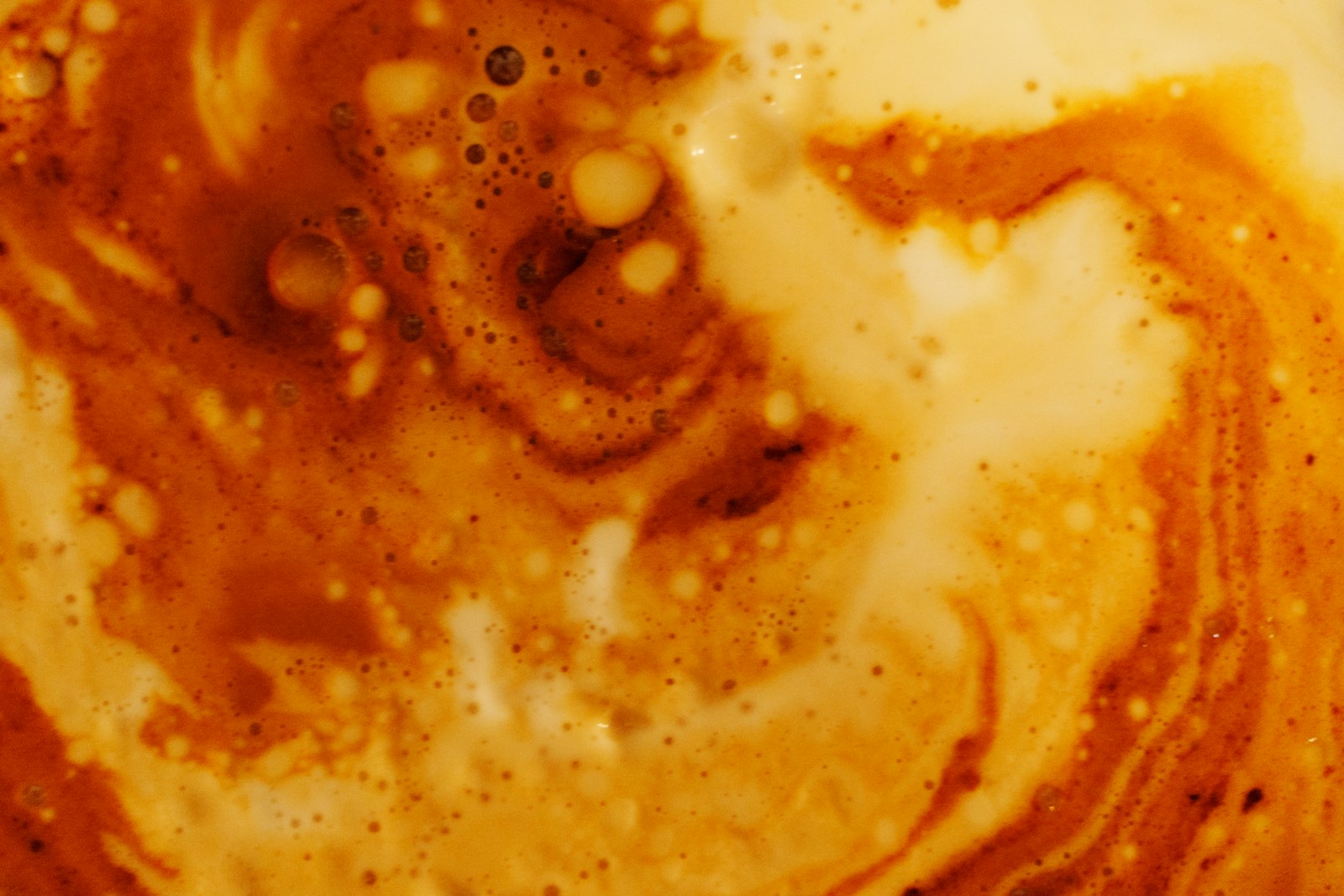 A close up view of some liquid in a bowl