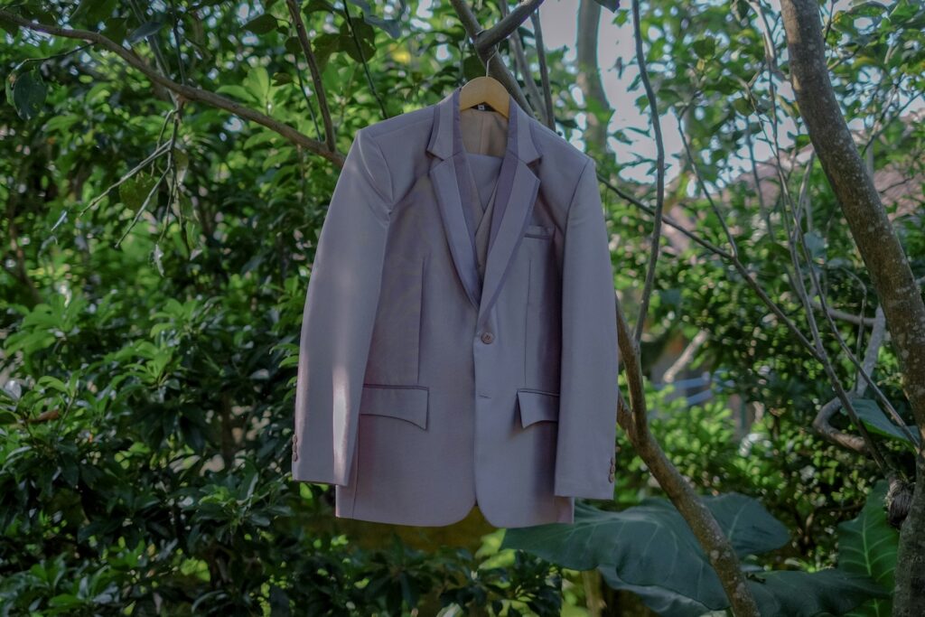 A coat on a tree