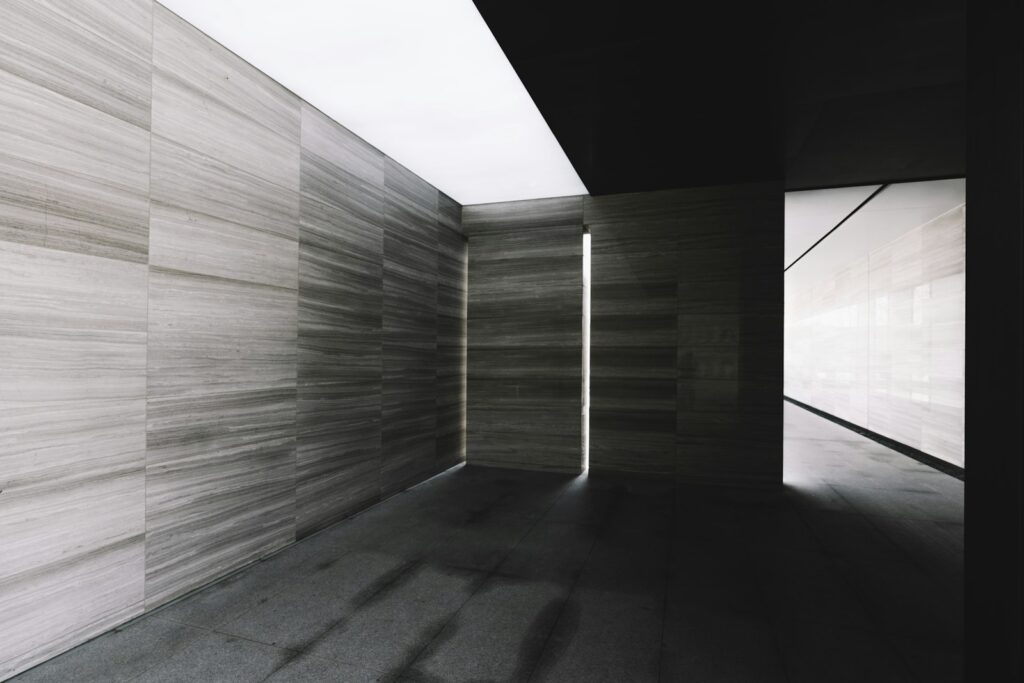 Closed wooden door