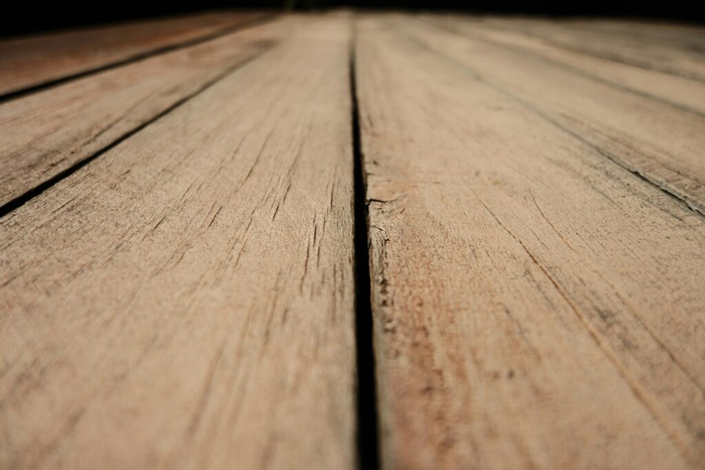 Close-up of weathered wooden planks